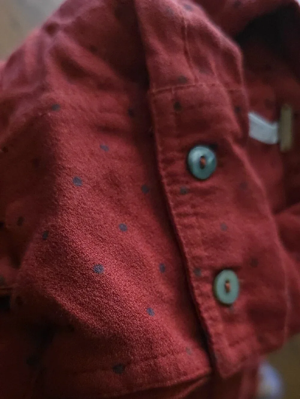 Free People Red Long-Sleeve Button Tunic Dress